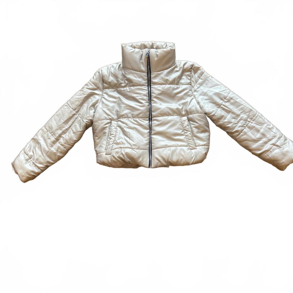 Beige Puffer Jacket - Picture 2 of 4